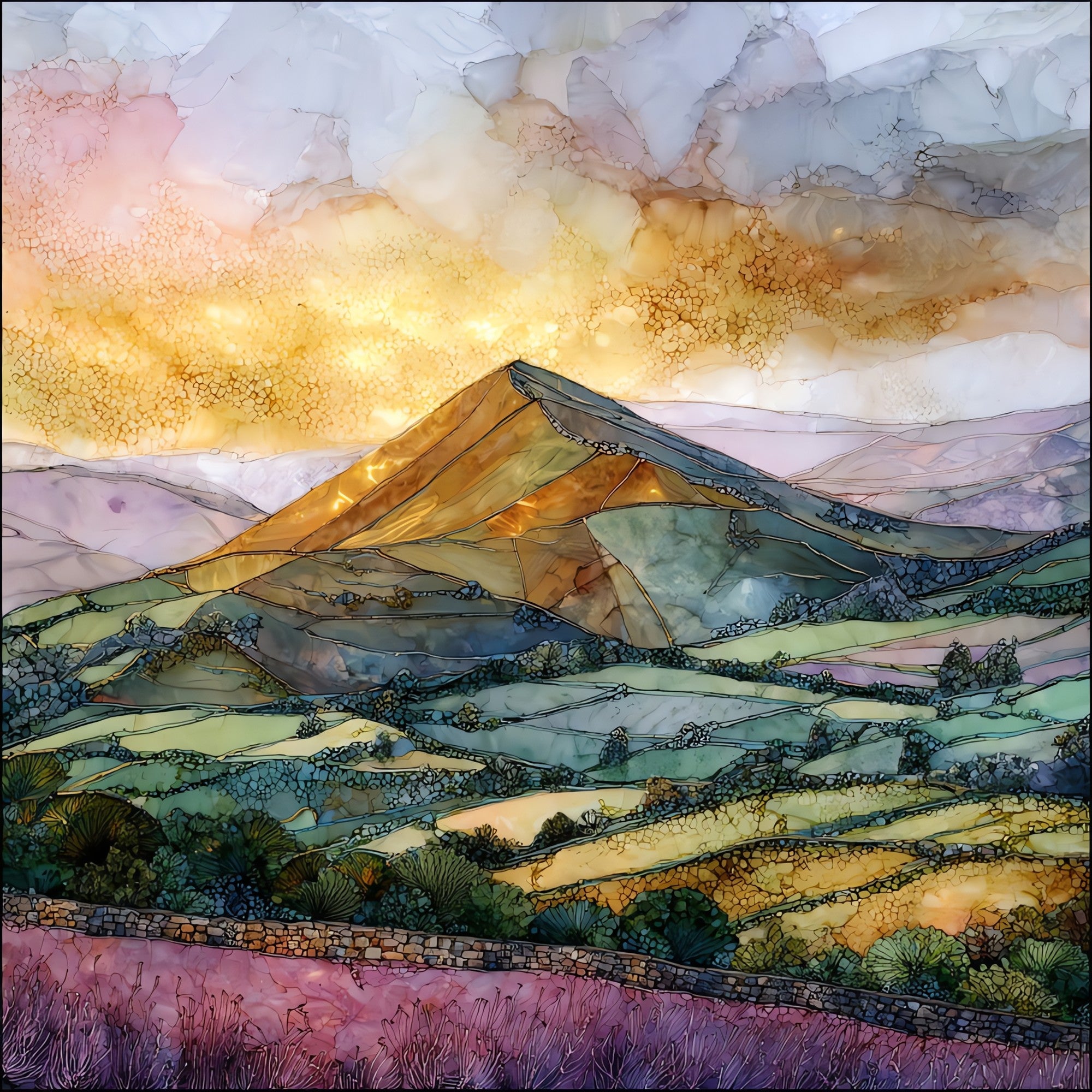 Mount Leinster — ceramic art tile