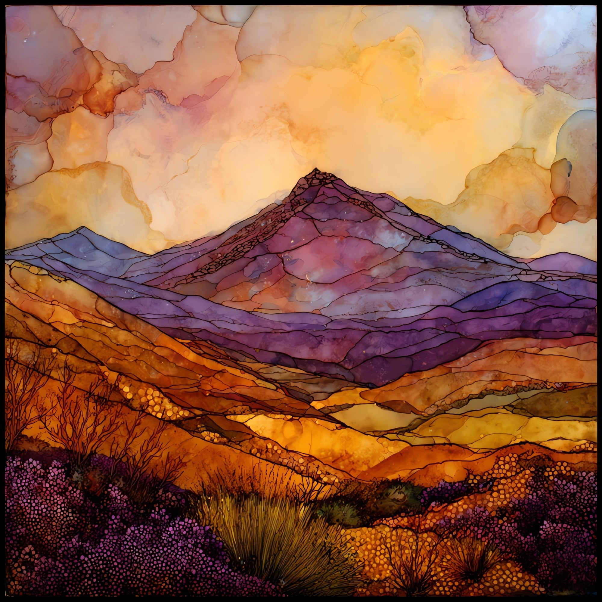 Slieve Gullion — ceramic art tile