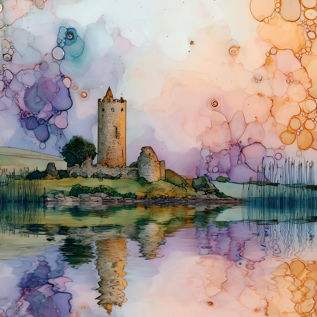 Lough Erne Devenish Island — ceramic art tile