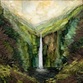 Glencar Waterfall — ceramic art tile