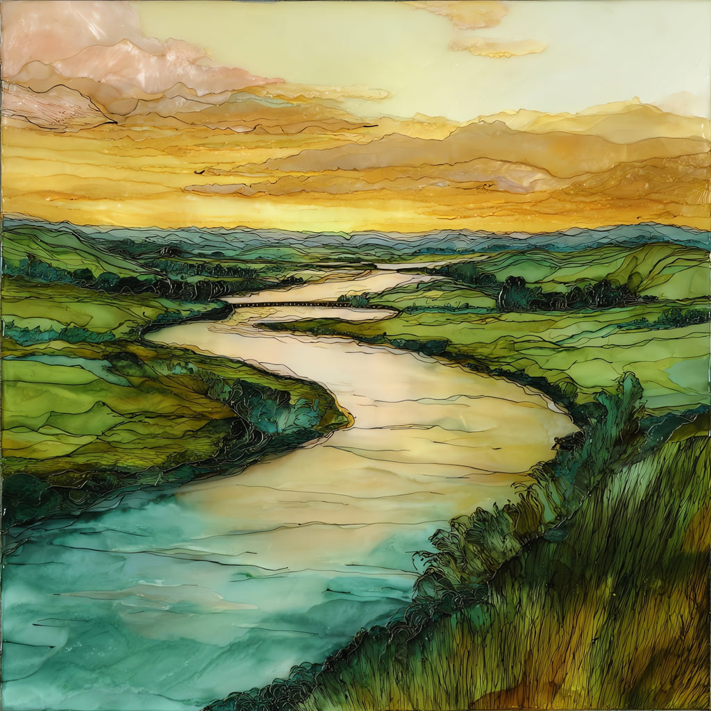 River Shannon at Athlone — ceramic art tile