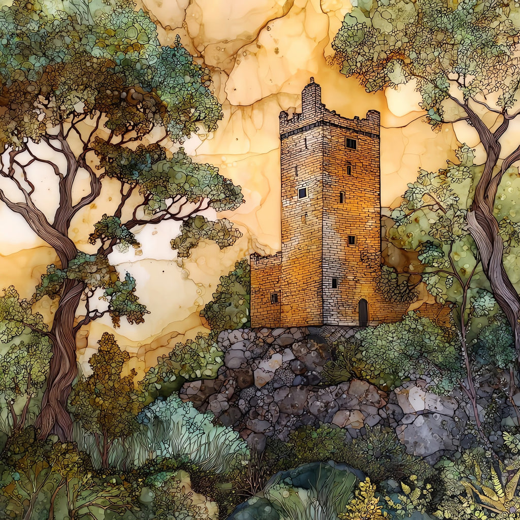 Blarney Castle — ceramic art tile