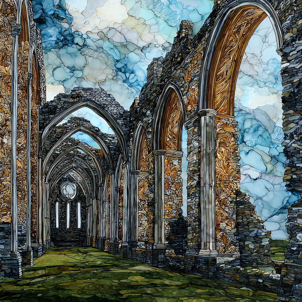 Boyle Abbey — ceramic art tile
