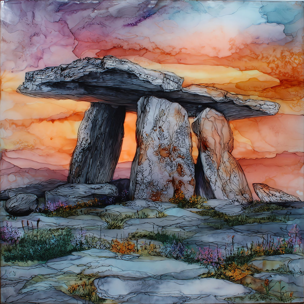 Poulnabrone Dolmen — ceramic art tile