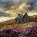 Famine Cottage Ruin — ceramic art tile