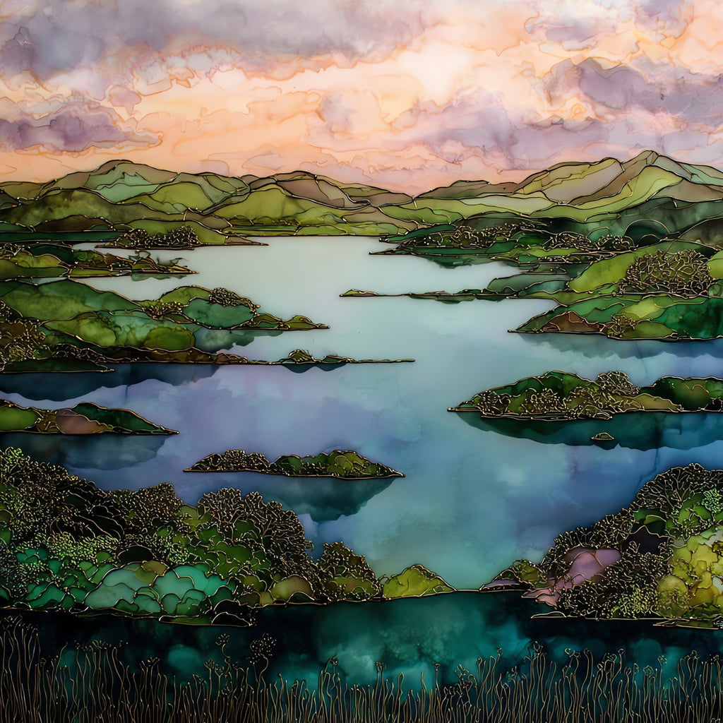 Lough Muckno — ceramic art tile