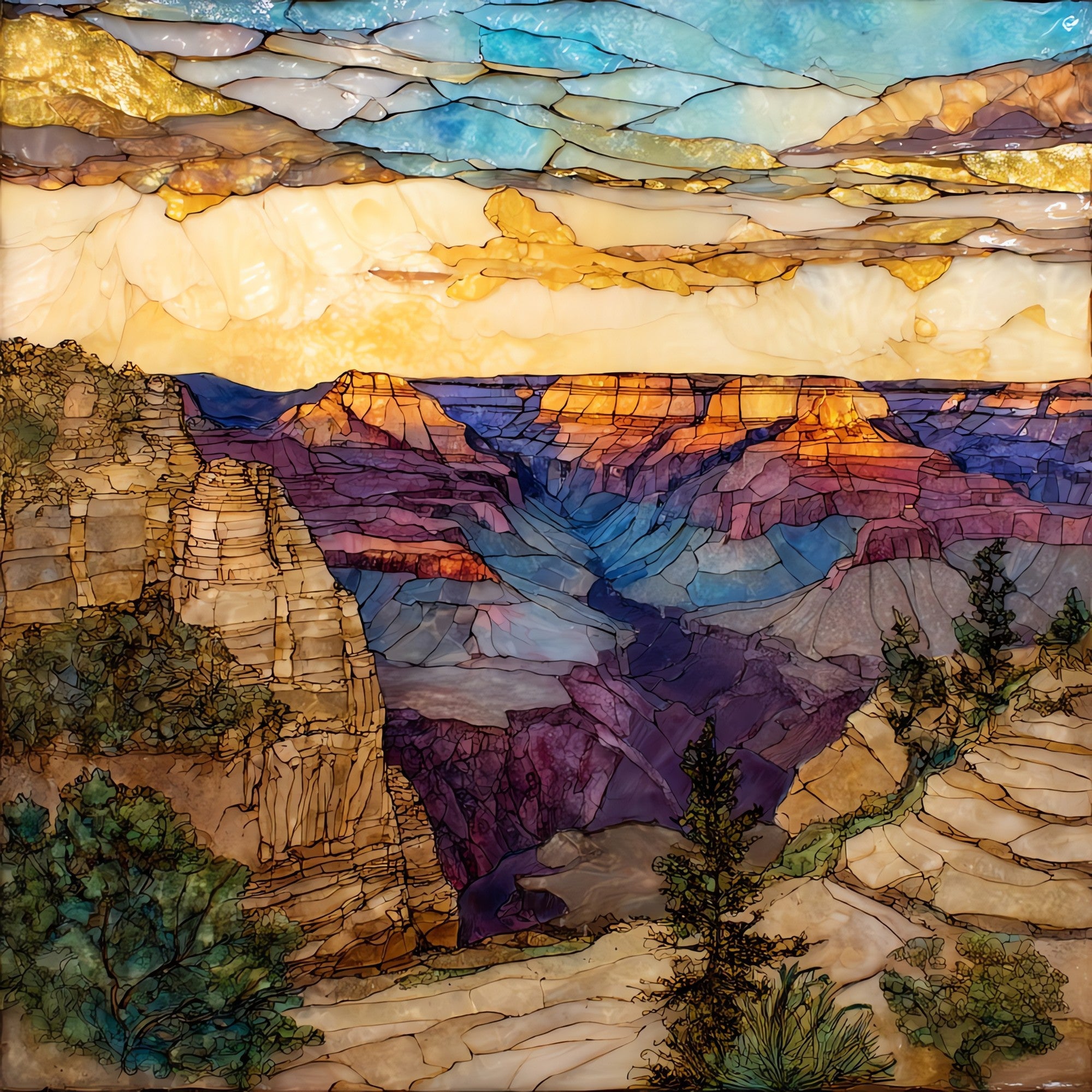 Mohave Point Grand Canyon — ceramic art tile