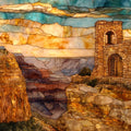 Hermits Rest Grand Canyon — ceramic art tile