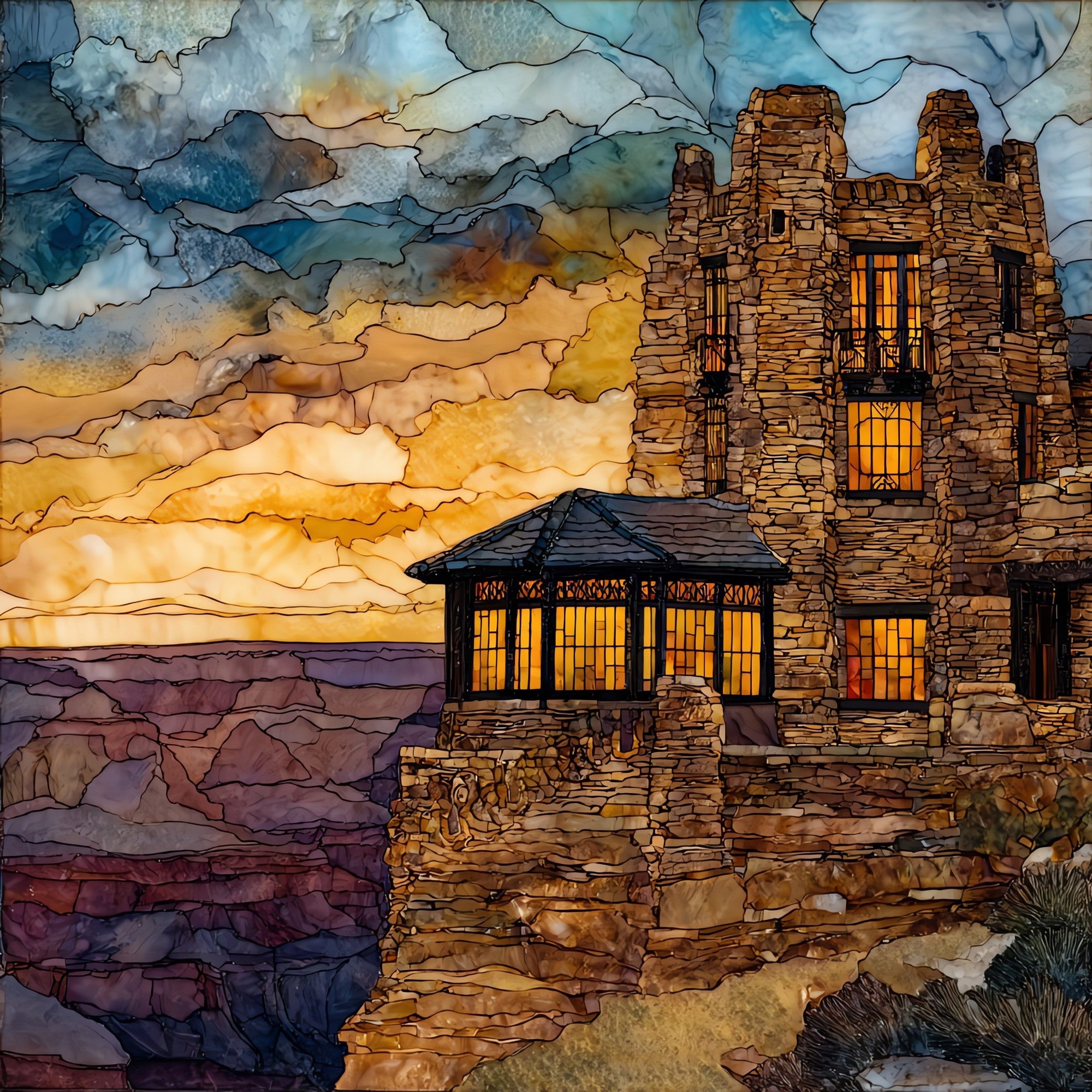 Lookout Studio Grand Canyon — ceramic art tile
