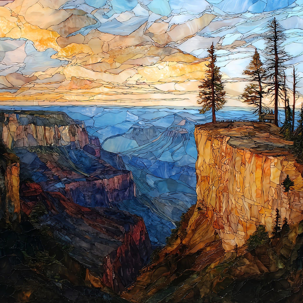 Bright Angel Point Grand Canyon North Rim — ceramic art tile