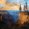 Bright Angel Point Grand Canyon North Rim — ceramic art tile