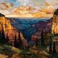 Walhalla Overlook Grand Canyon North Rim — ceramic art tile
