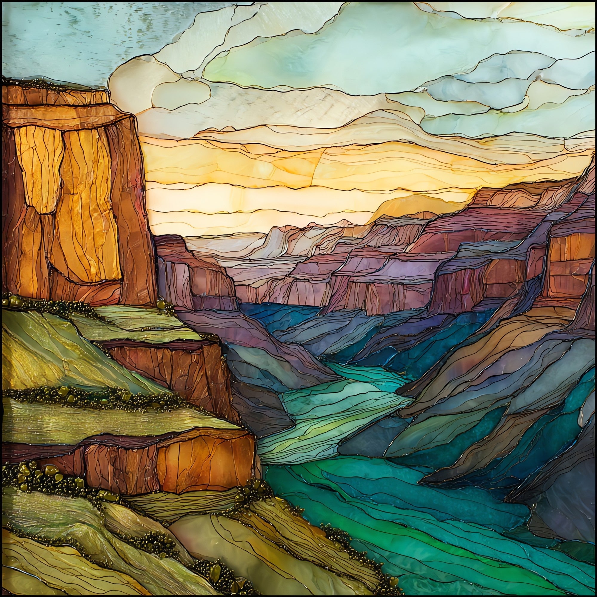 Plateau Point Grand Canyon — ceramic art tile
