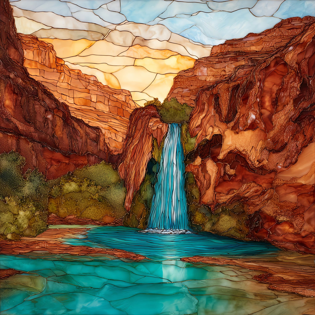 Havasu Falls — ceramic art tile