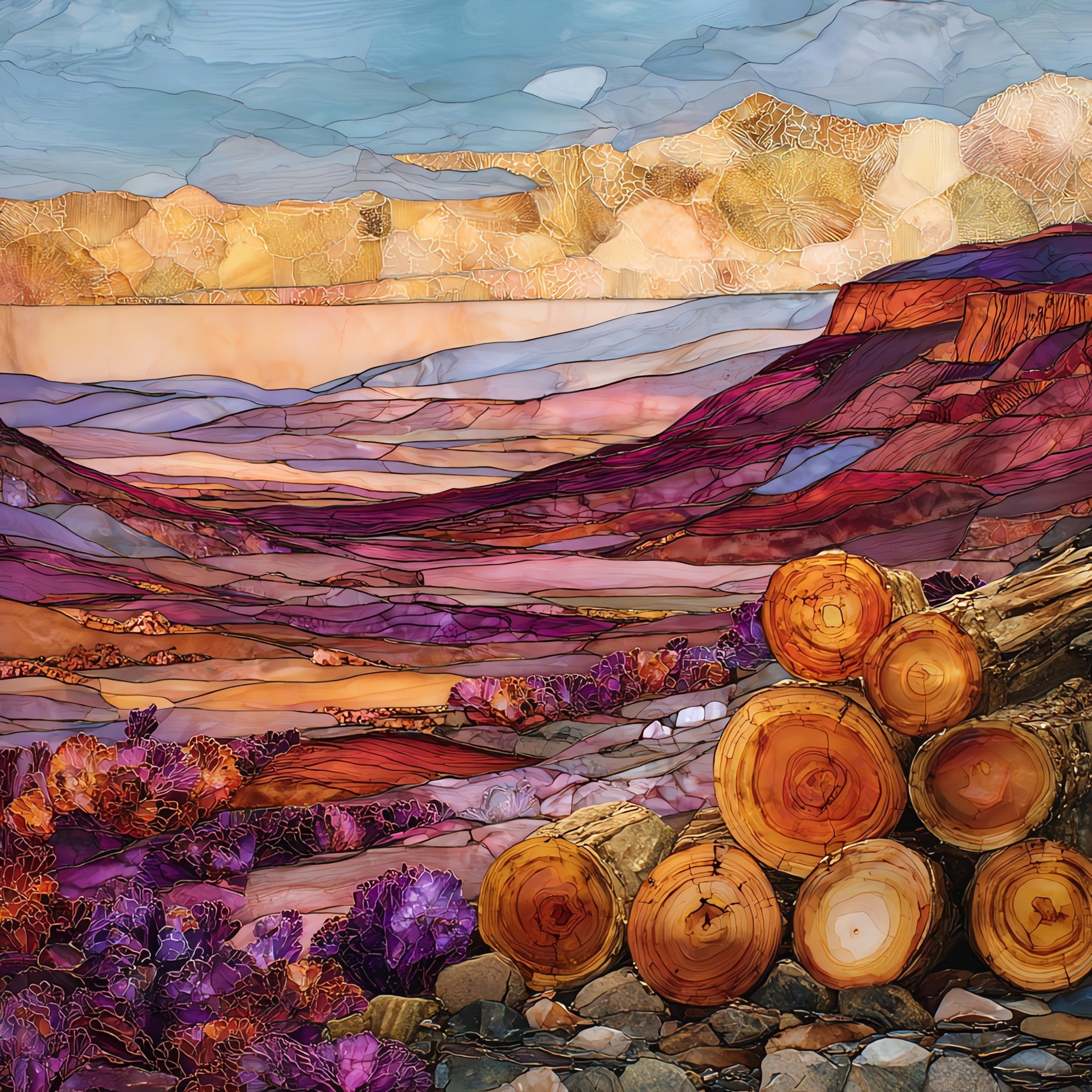 Crystal Forest Petrified Forest — ceramic art tile