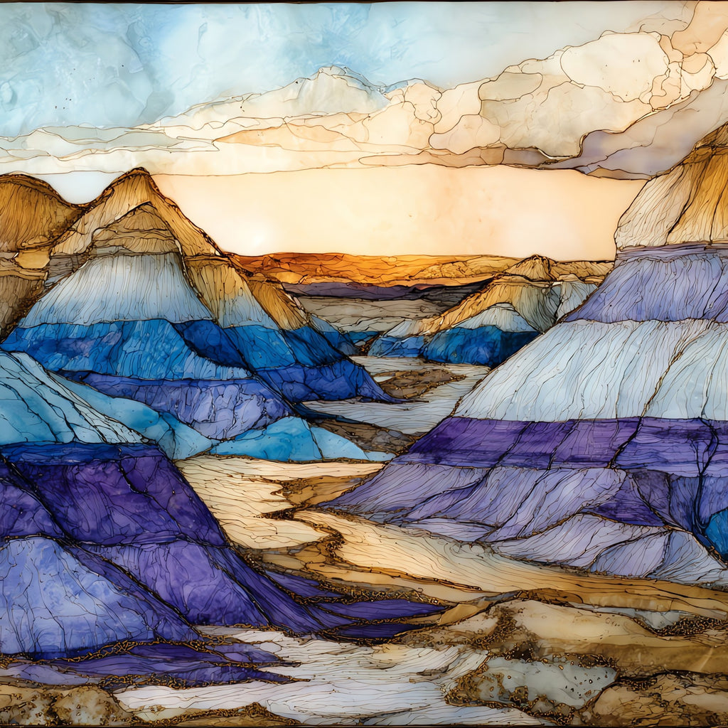 Blue Mesa Petrified Forest — ceramic art tile