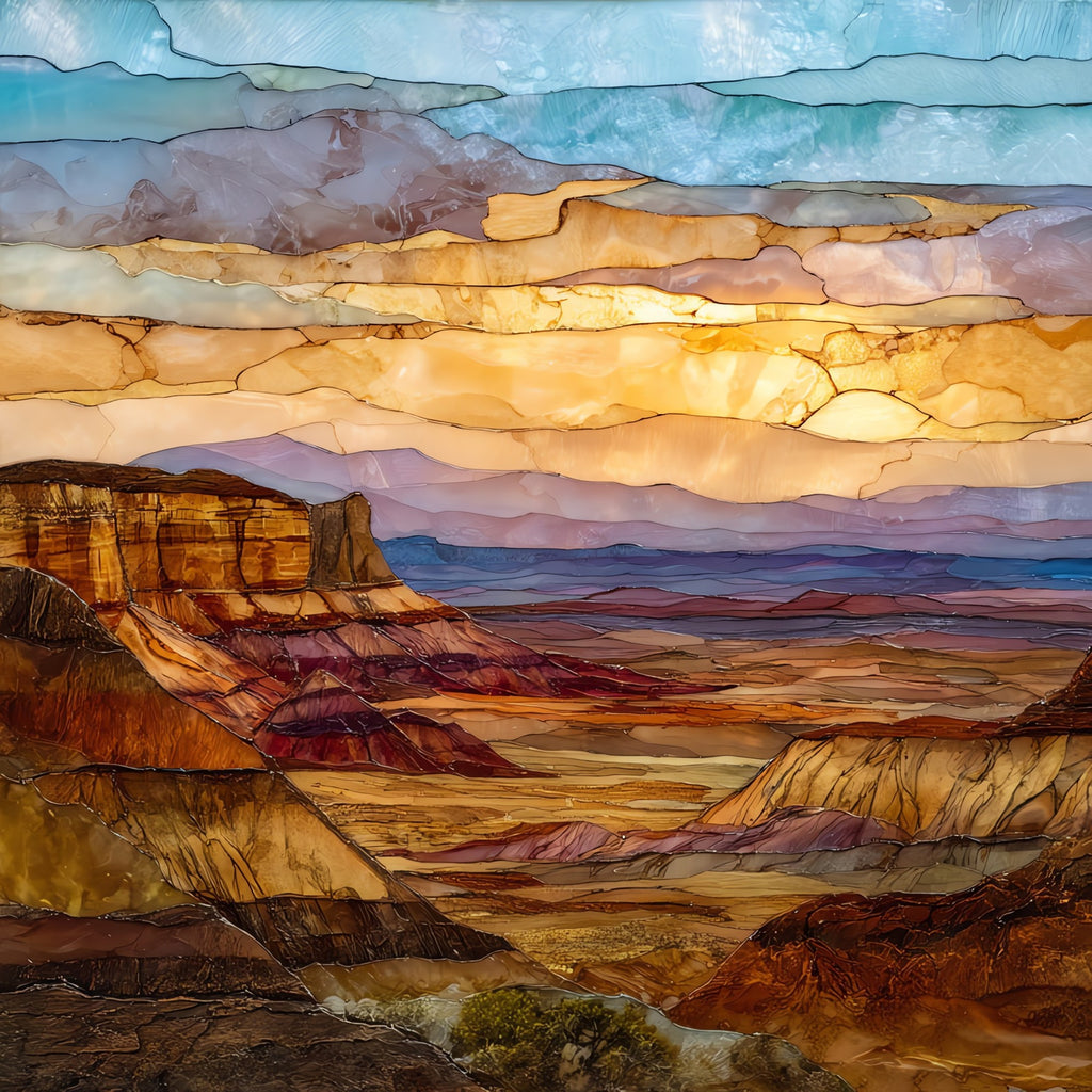 Painted Desert from Kachina Point Petrified Forest — ceramic art tile