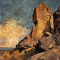 Newspaper Rock Petrified Forest — ceramic art tile