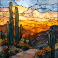Hugh Norris Trail Saguaro National Park — ceramic art tile