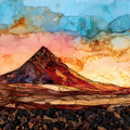 Sunset Crater — ceramic art tile