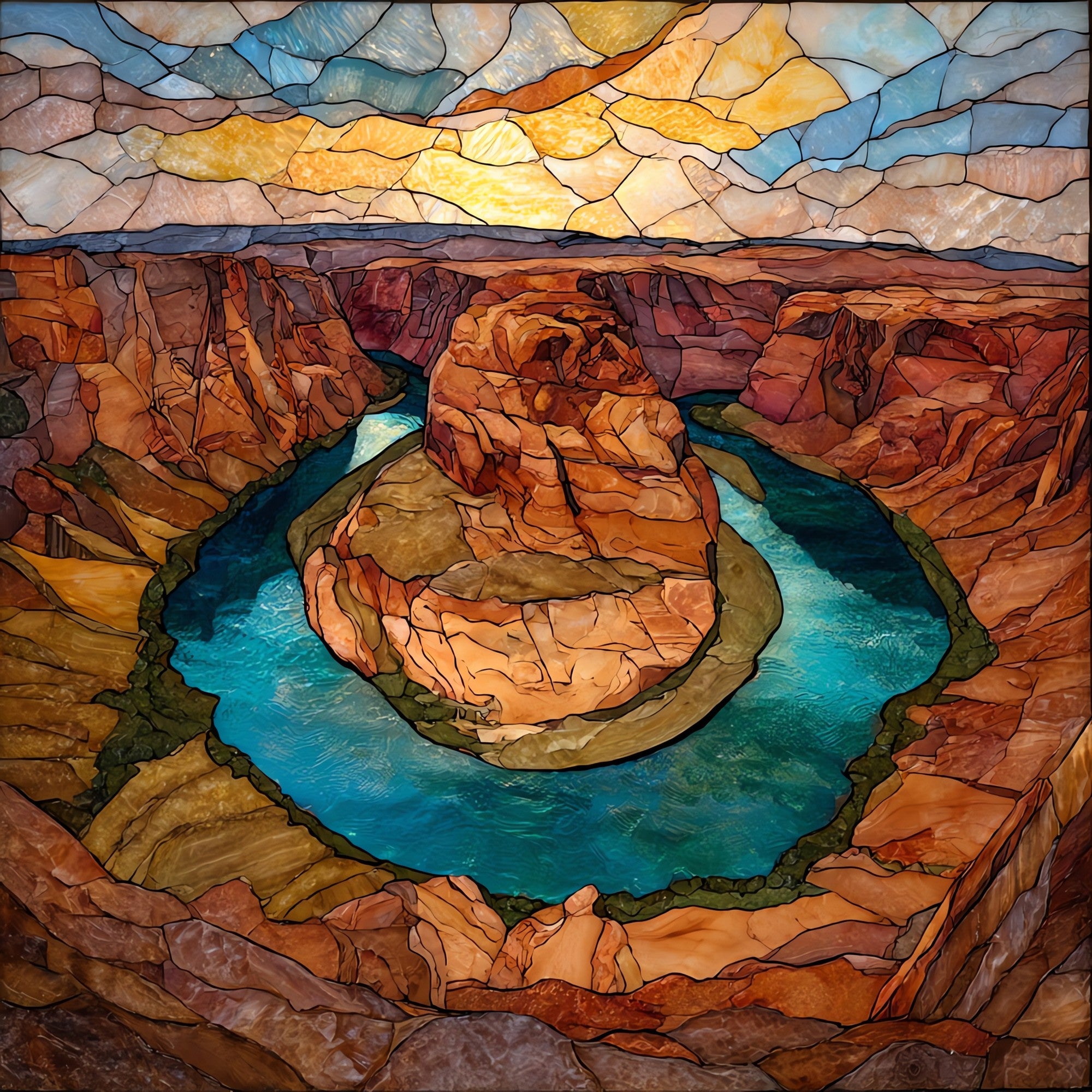 Horseshoe Bend — ceramic art tile