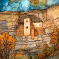 Montezuma Castle — ceramic art tile