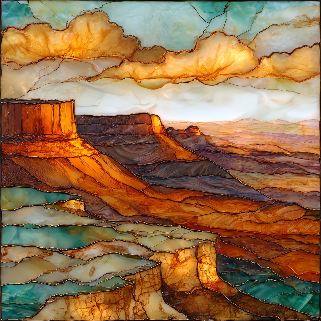 Hopi mesa overlook Hopi Mesas — ceramic art tile