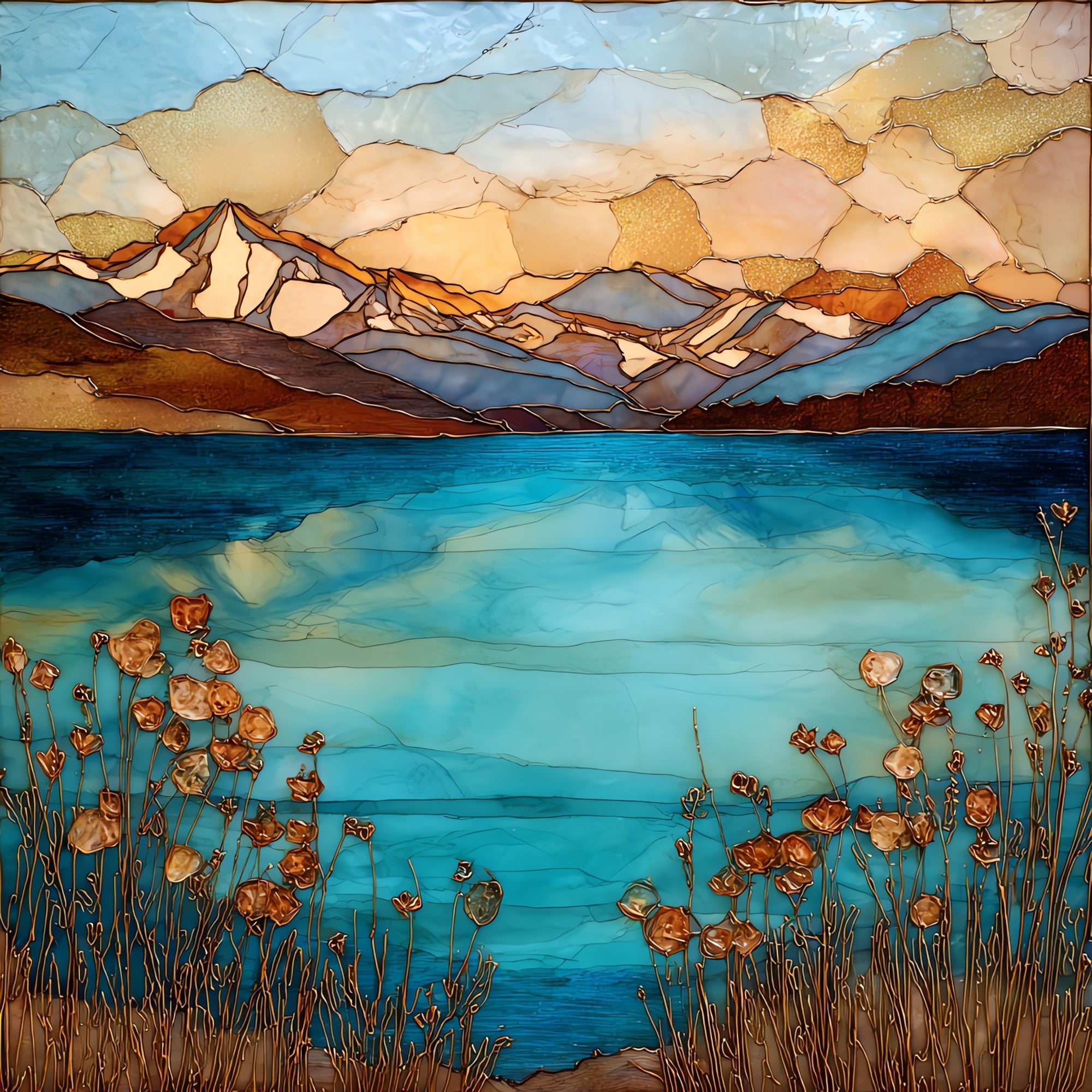Roper Lake — ceramic art tile