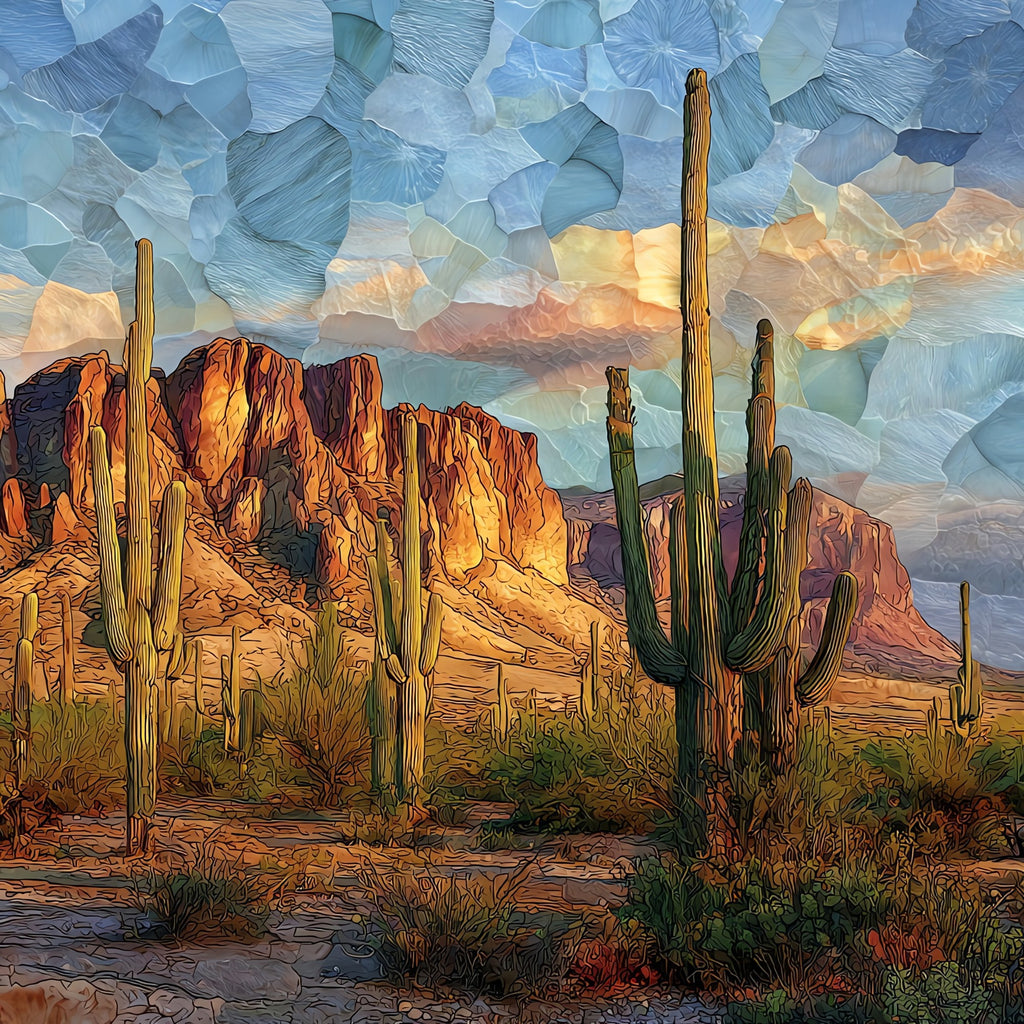 Organ Pipe Cactus — ceramic art tile