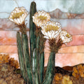 Saguaro — ceramic art tile