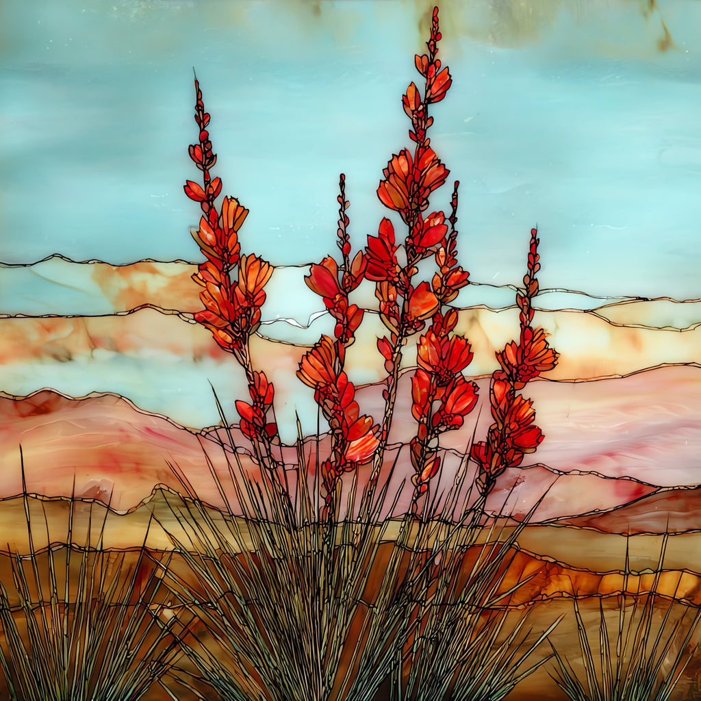 Ocotillo — ceramic art tile