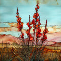 Ocotillo — ceramic art tile