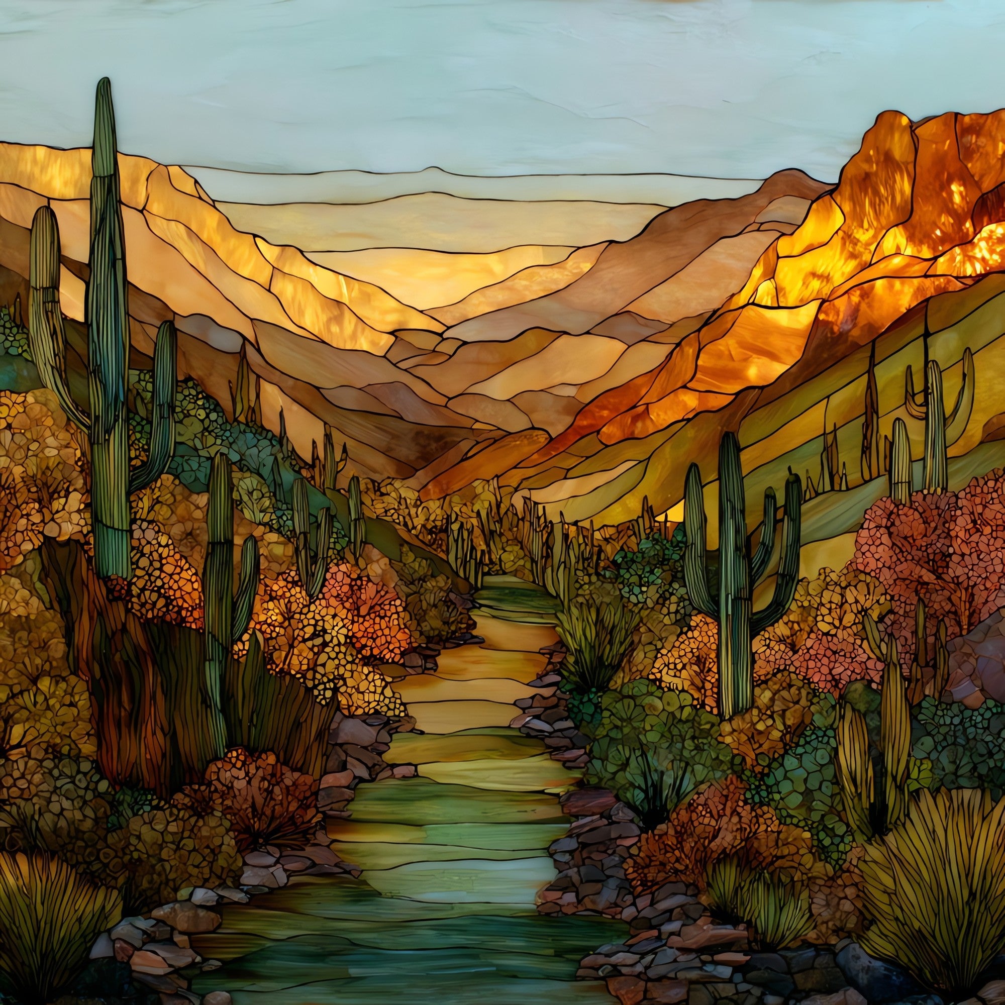 Sabino Canyon — ceramic art tile