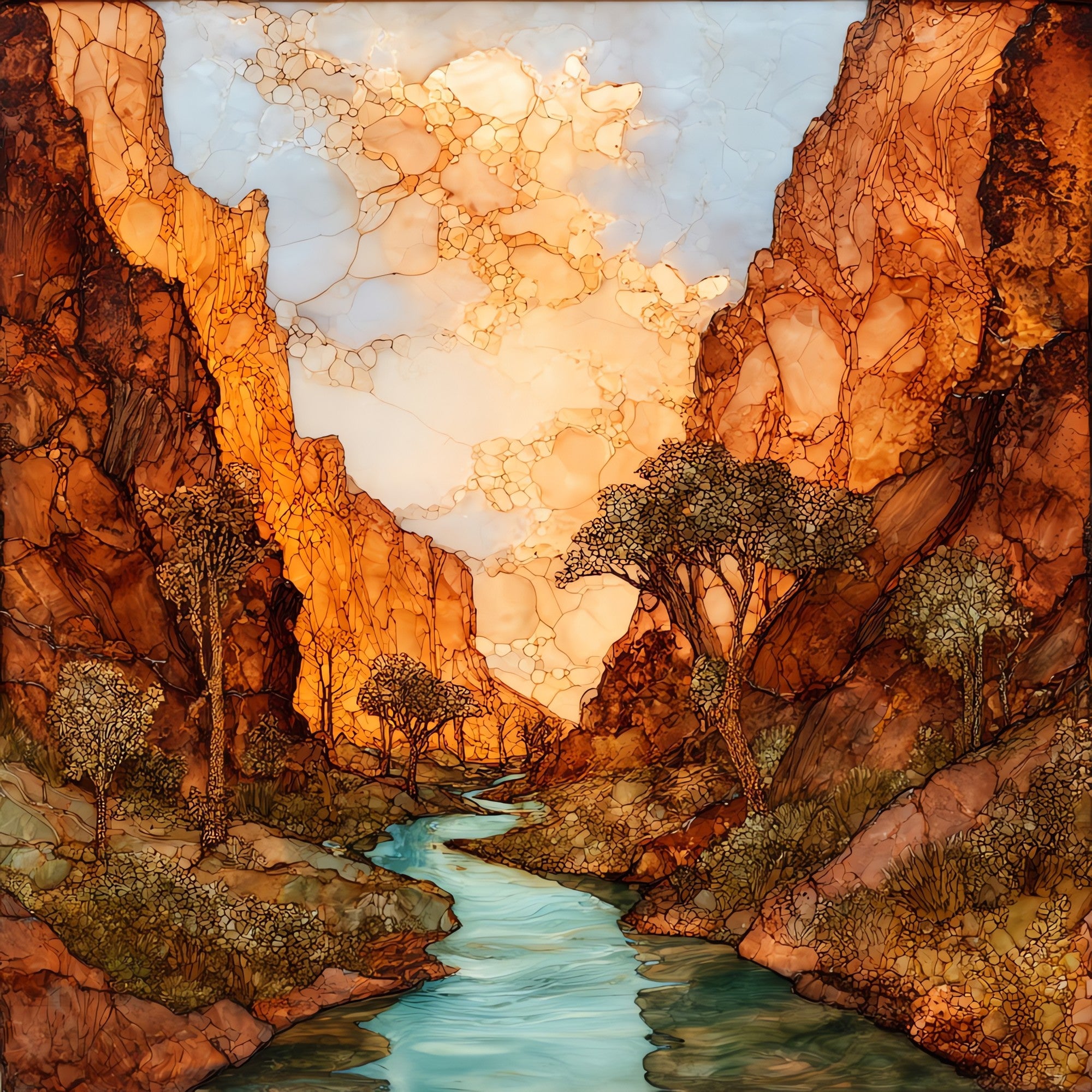 Aravaipa Canyon — ceramic art tile