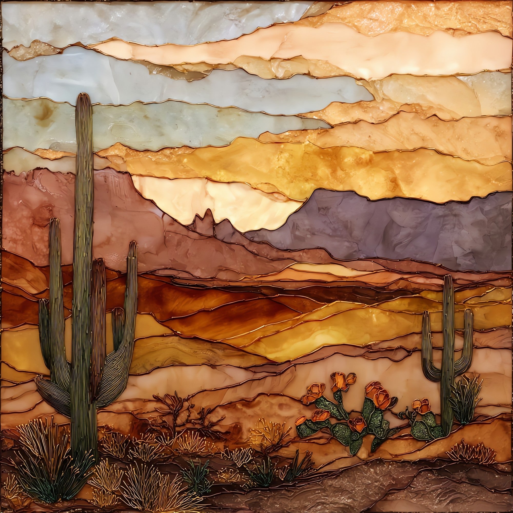 Cabeza Prieta — ceramic art tile