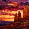 Snoopy Rock Sedona — ceramic art tile