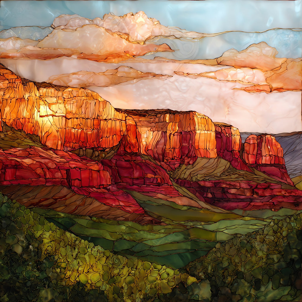 Munds Mountain ridge Sedona — ceramic art tile