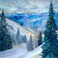 Sunrise Park ski area White Mountains — ceramic art tile