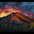 Sunset Crater evening Sunset Crater Volcano — ceramic art tile