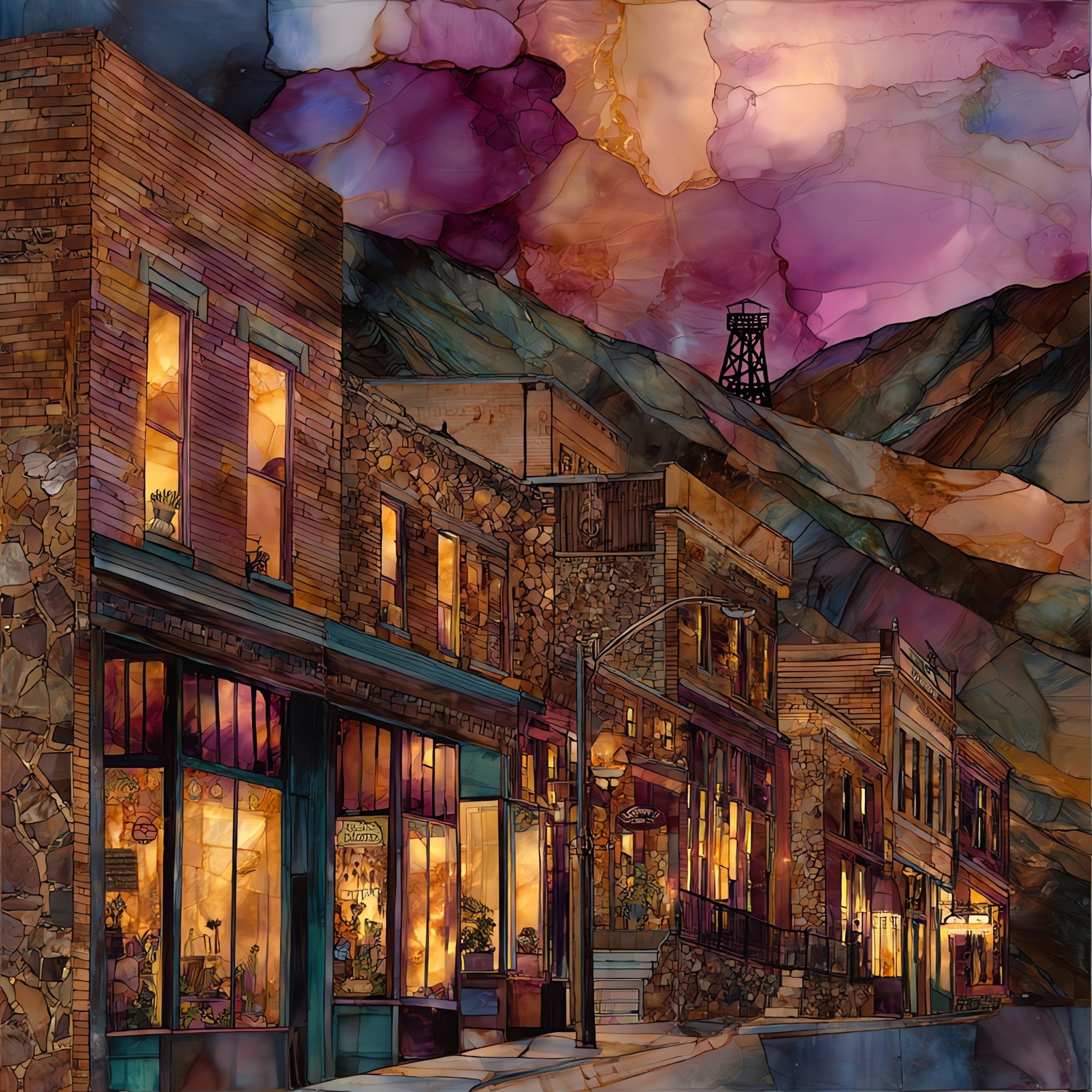 Bisbee historic downtown — ceramic art tile