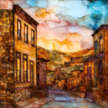 Jerome historic streets — ceramic art tile