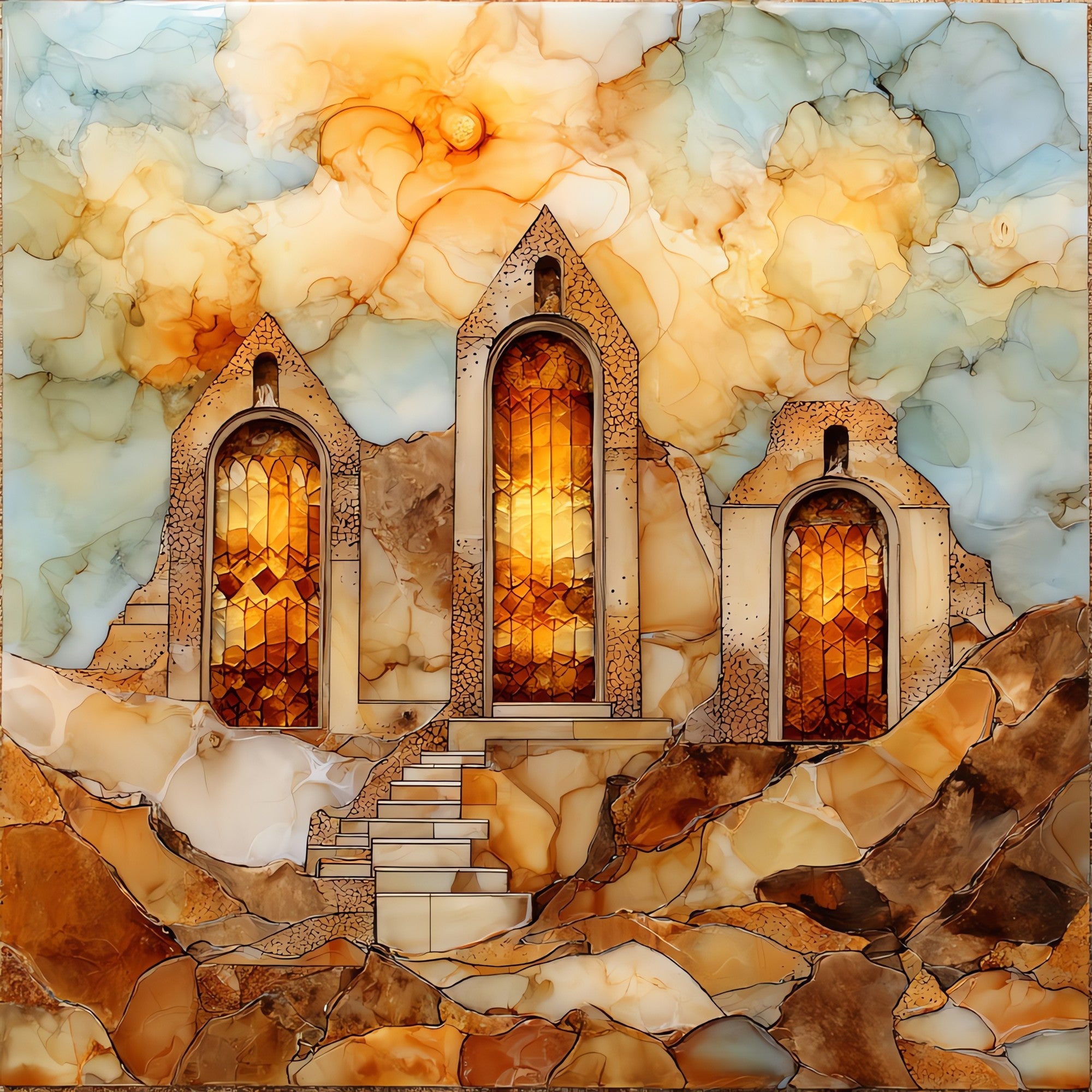 Arcosanti — ceramic art tile