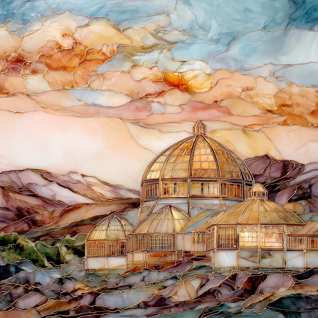 Biosphere 2 — ceramic art tile