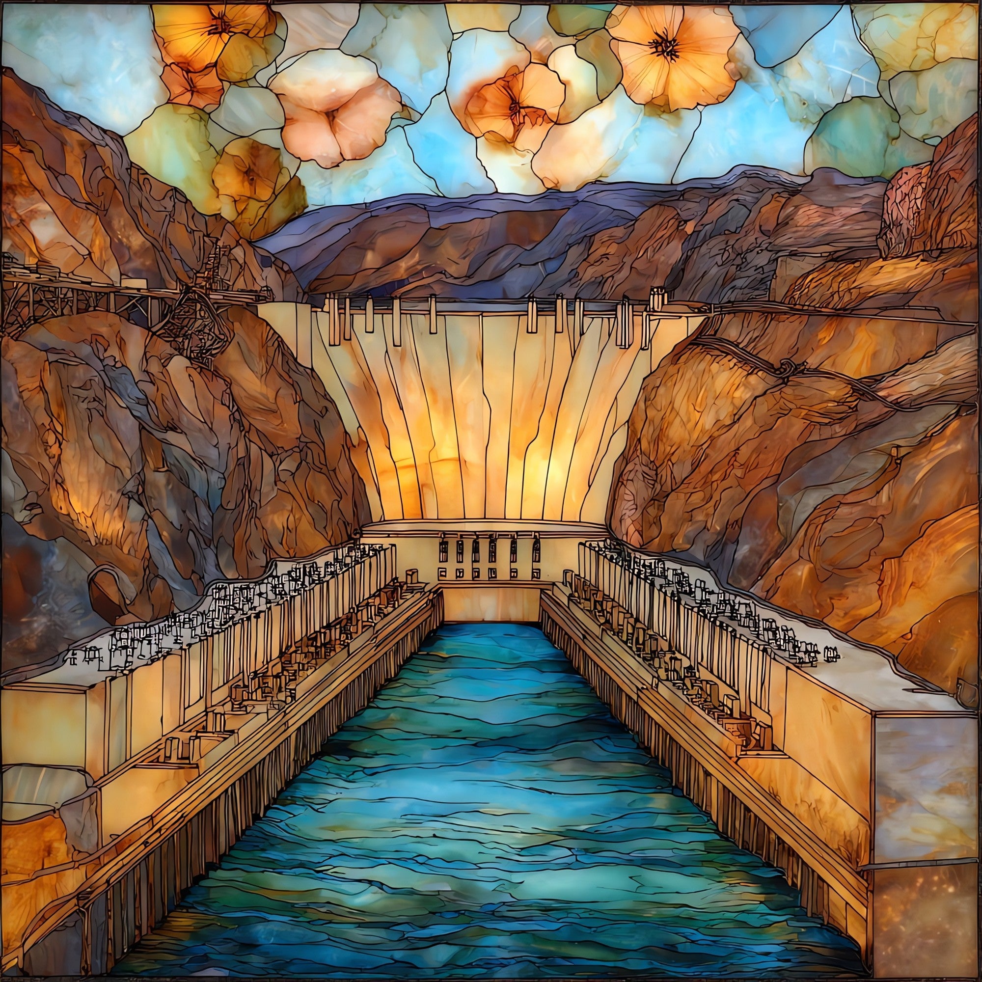 Roosevelt Dam Roosevelt Lake — ceramic art tile