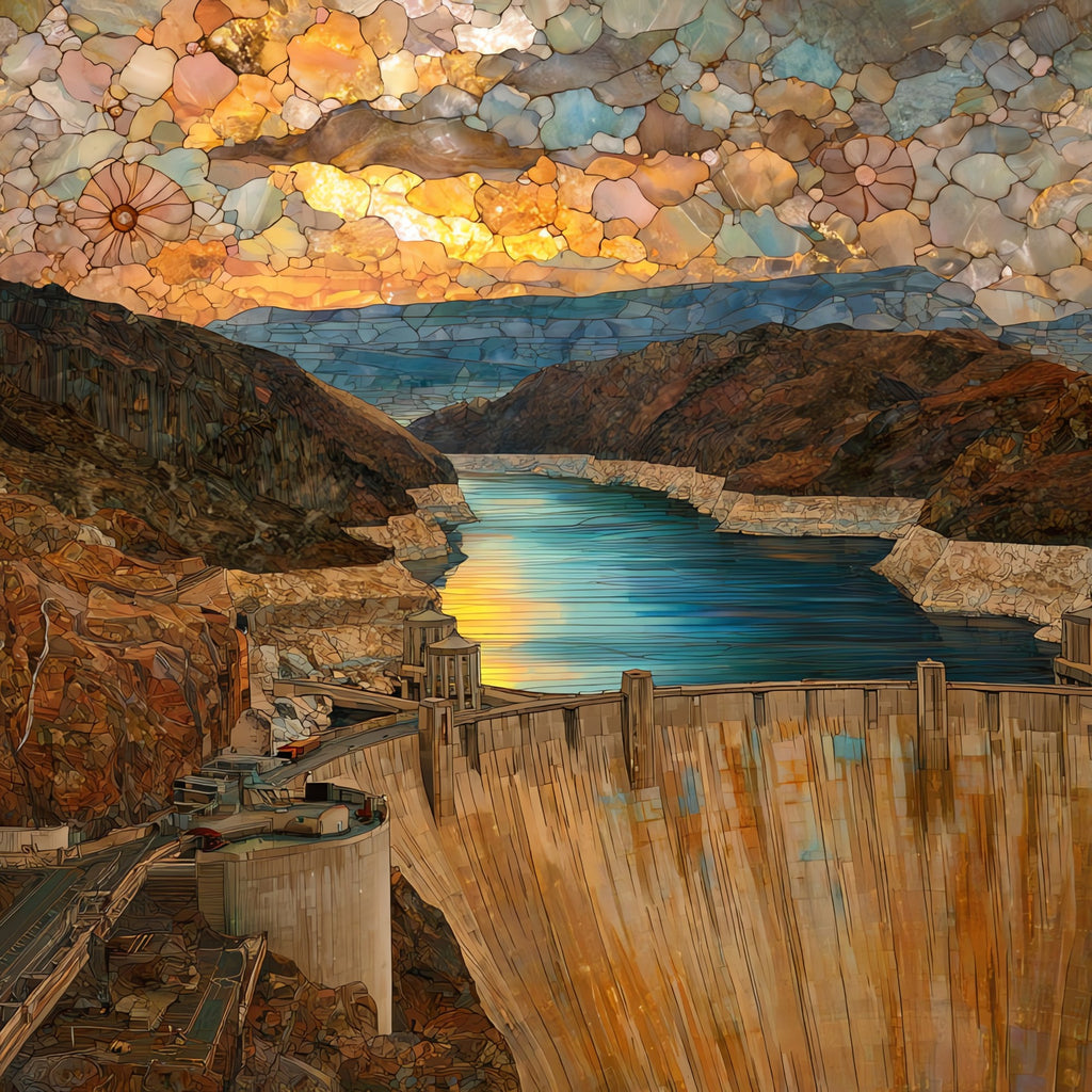 Roosevelt Dam Roosevelt Lake — ceramic art tile