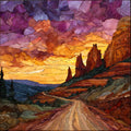 Schnebly Hill Road Sedona — ceramic art tile