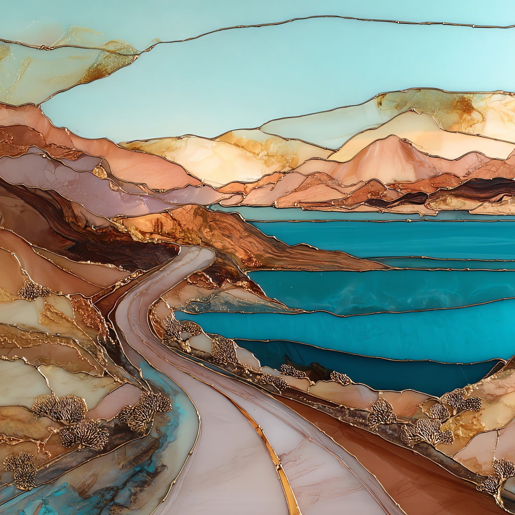 Highway 95 Lake Havasu — ceramic art tile