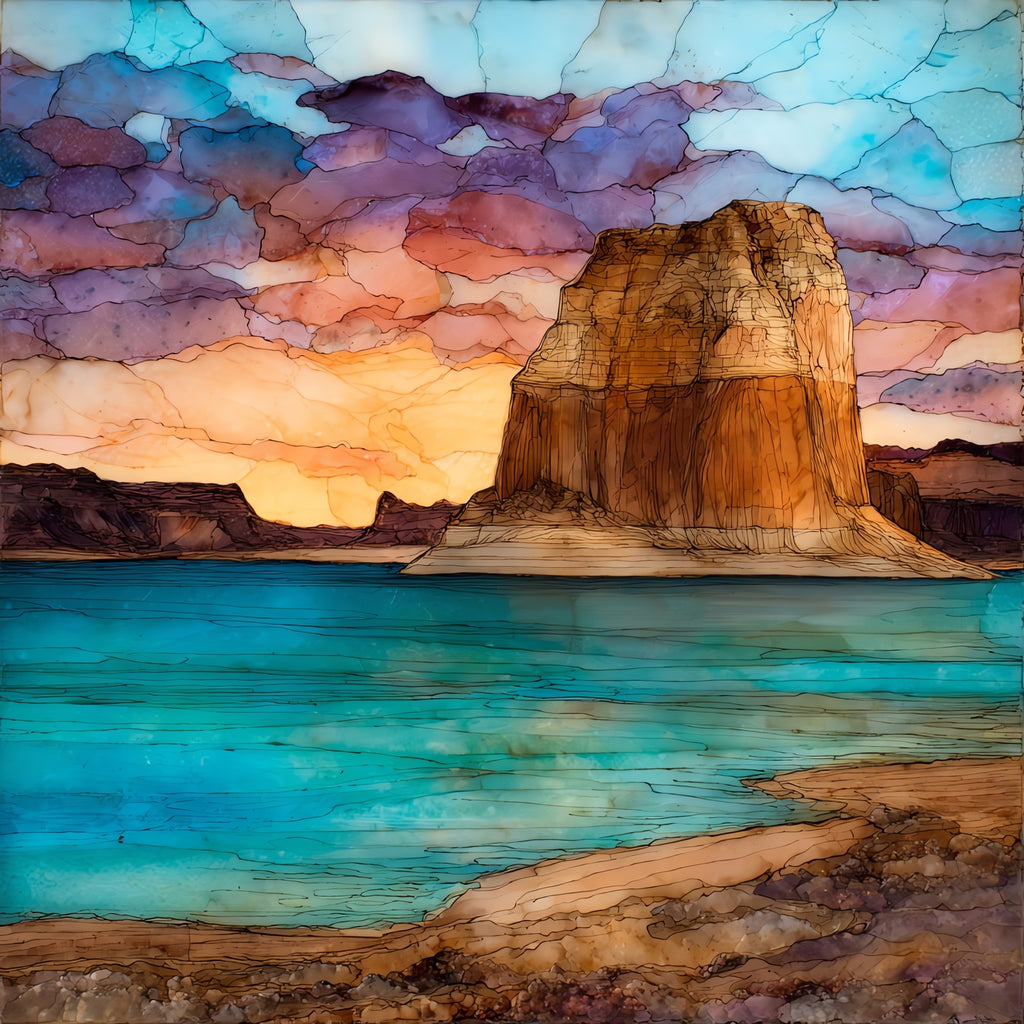 Lone Rock Beach Lake Powell — ceramic art tile