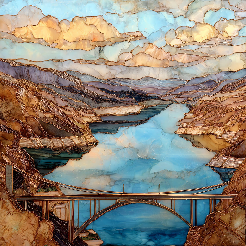 Roosevelt Lake — ceramic art tile