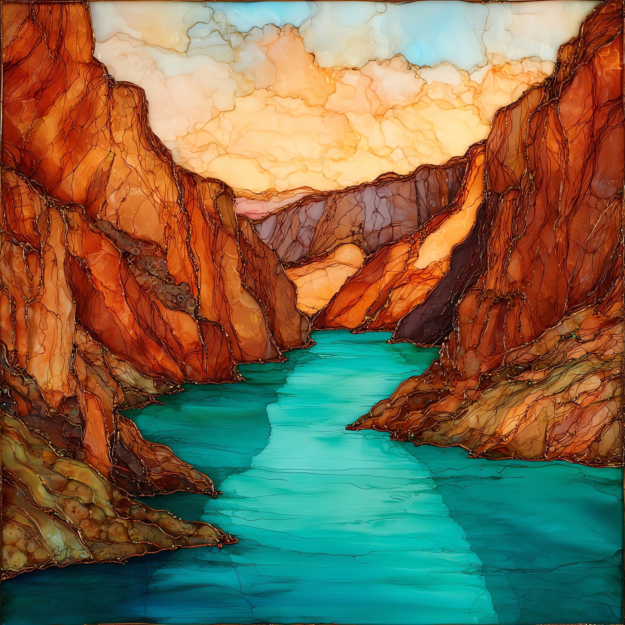 Canyon Lake — ceramic art tile